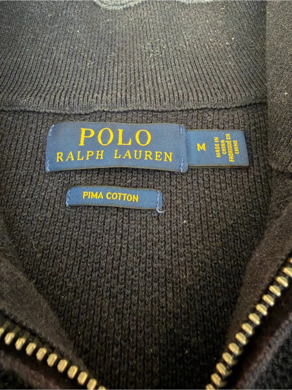 Polo Ralph Lauren Mesh-Knit Pima Cotton 1/4 Zip Pullover Sweater